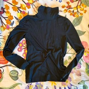 Ann Taylor LOFT Black Knit Turtleneck Knit Long Sleeve Top, sz S